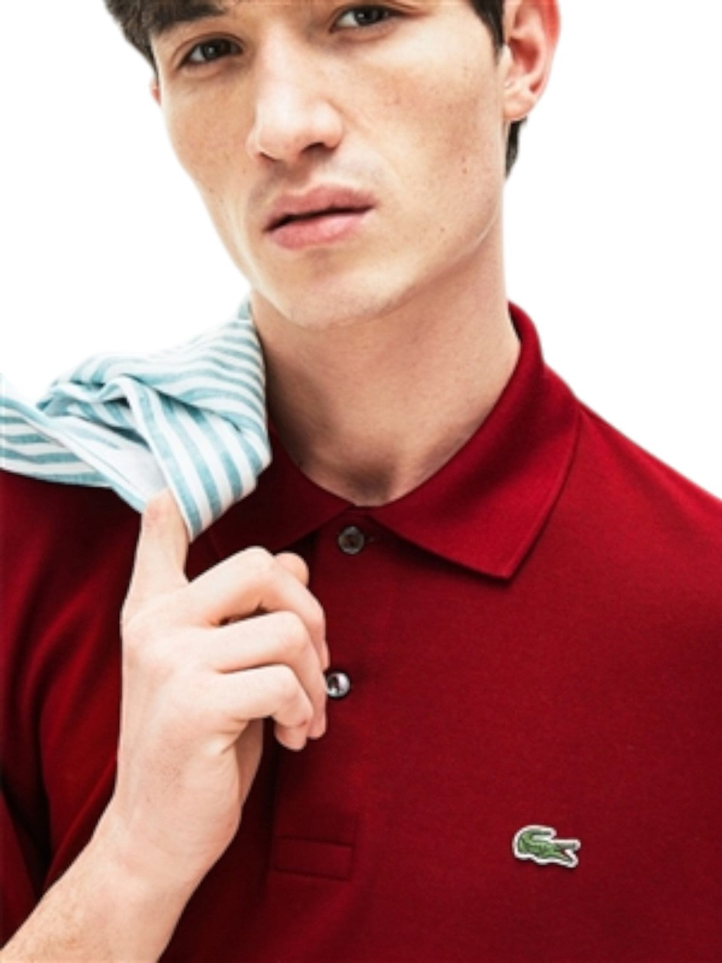 LACOSTE - Ajuste regular Camiseta en rojo: frente
