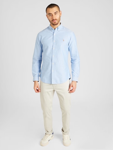 Coupe slim Chemise Polo Ralph Lauren en bleu