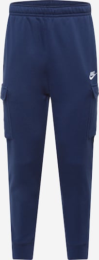 Nike Sportswear Broek 'Club' in de kleur Donkerblauw / Wit, Productweergave