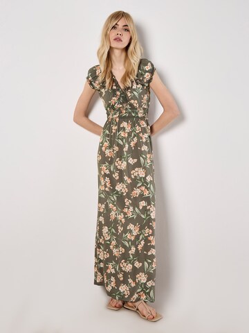 Apricot Jurk 'Jasmine' in Groen: voorkant