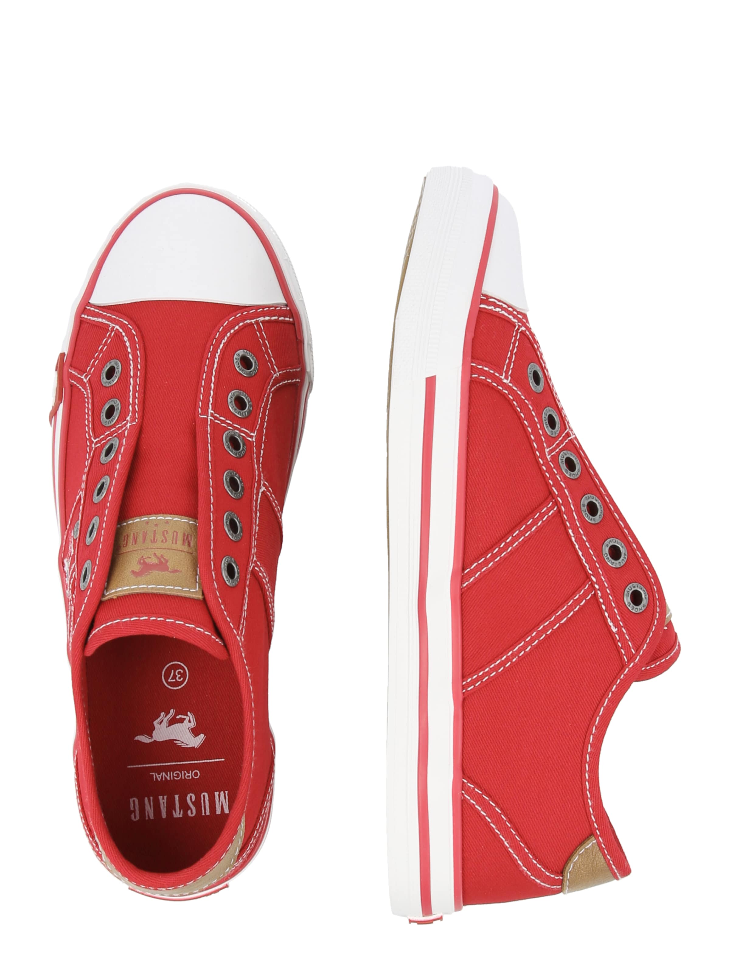 MUSTANG Slip-on obuv - Červená