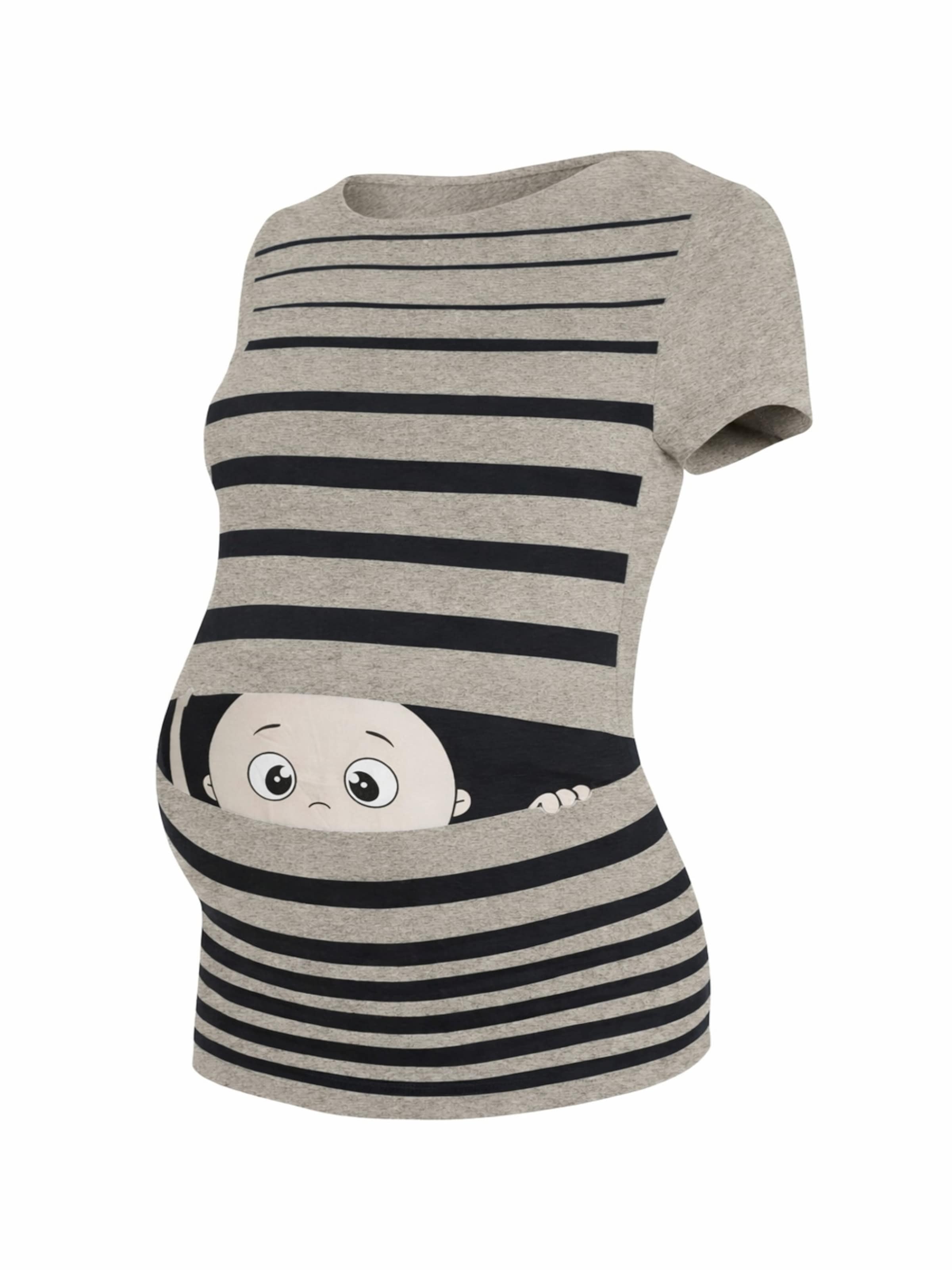 M.M.C. Shirt 'Guck Guck Umstandsshirt' in Grey: front