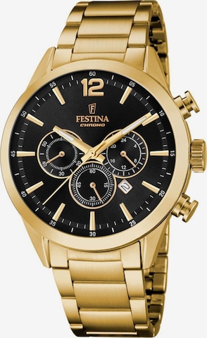 FESTINA Analoguhr in Schwarz: Vorderseite