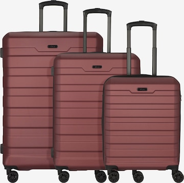 D&N Suitcase Set in Red: front