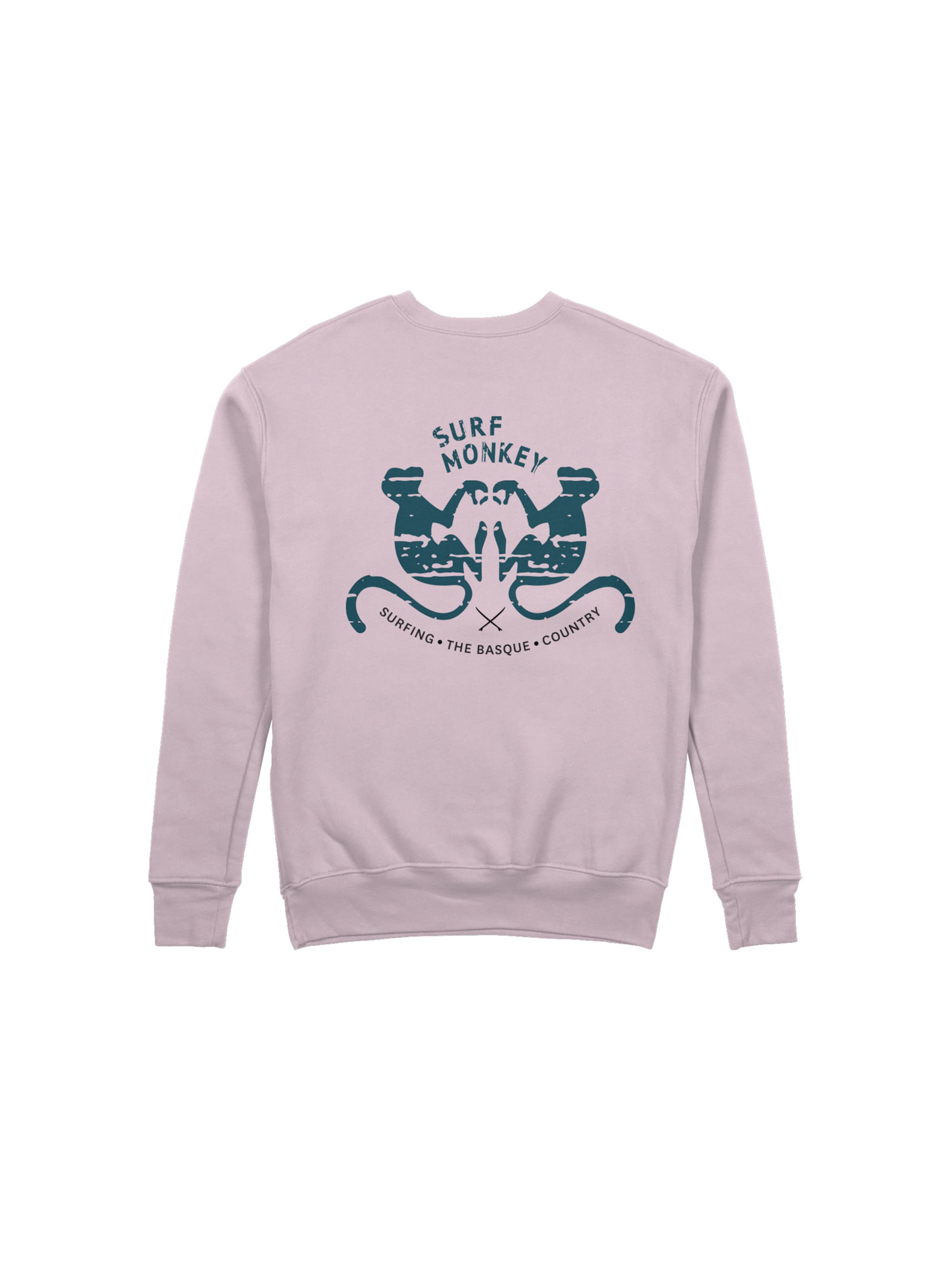 Sweat-shirt Surf Monkey en rose