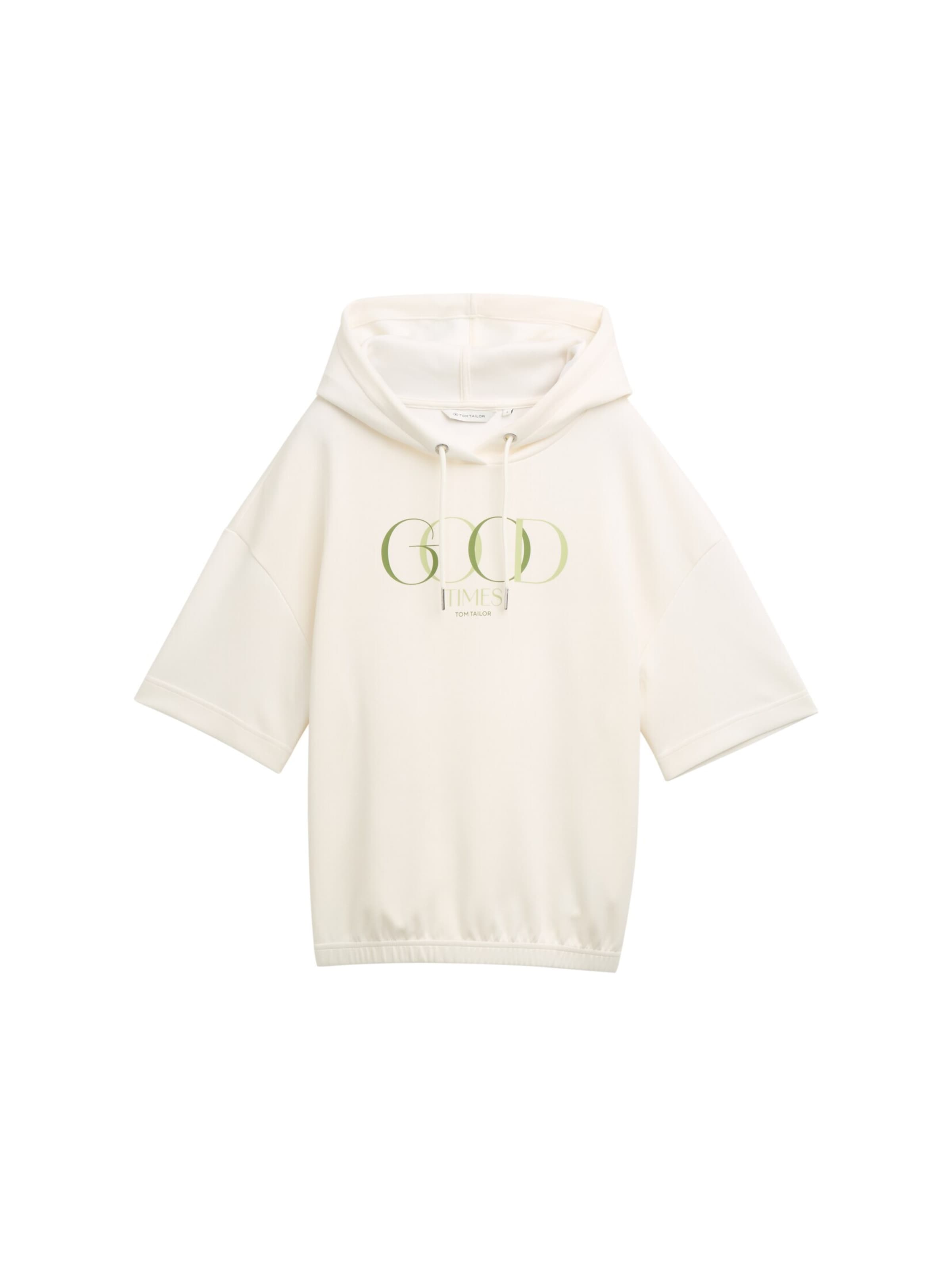 TOM TAILOR Sweatshirt in Wit: voorkant