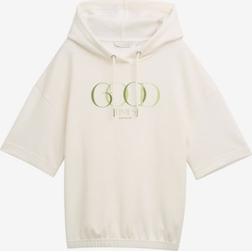 TOM TAILOR Sweatshirt in Weiß: Vorderseite