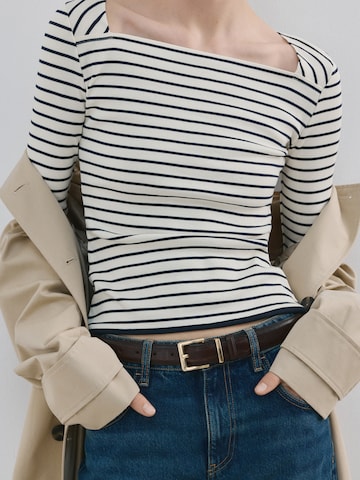 MANGO Тениска 'PORTA' в бяло