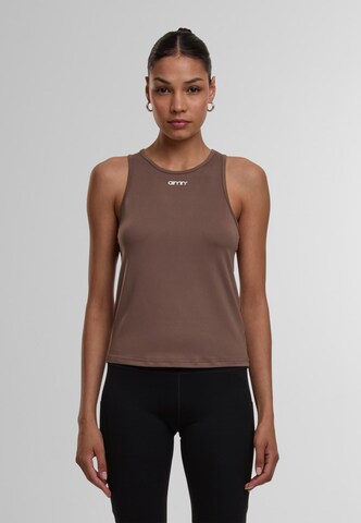 Haut de sport Aim'n en marron : devant