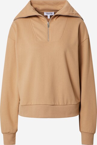 EDITED Sweatshirt 'Fionn' i brun: framsida