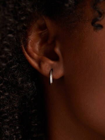 Lucardi Ohrringe 'Klassisch' in Silber: Vorderseite