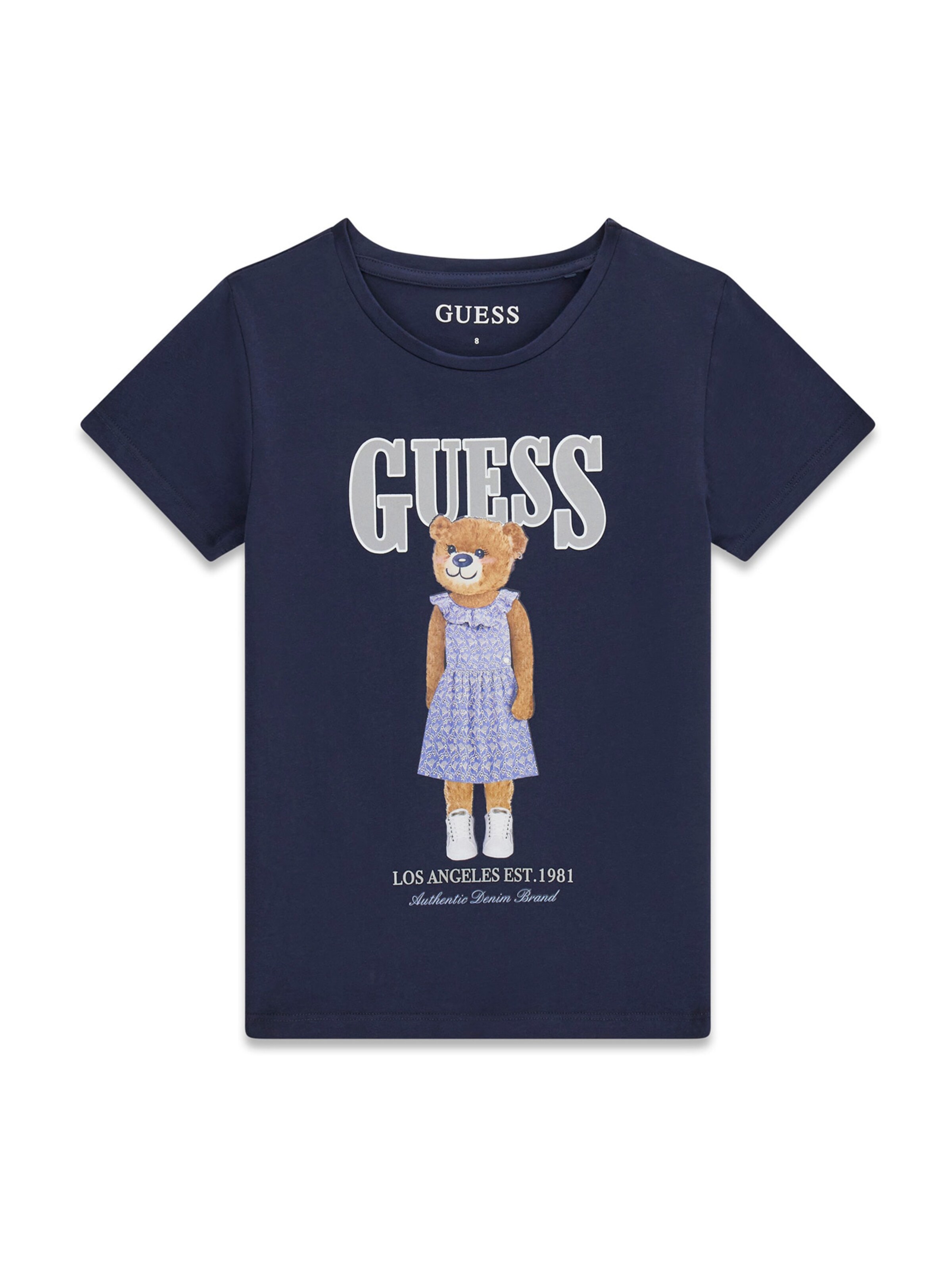 T-Shirt GUESS en bleu : devant