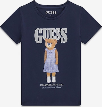 T-Shirt GUESS en bleu : devant