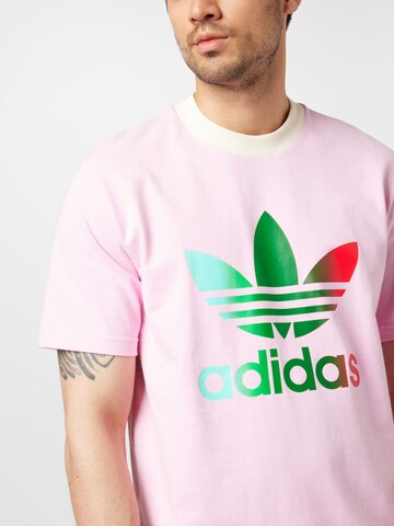 ADIDAS ORIGINALS T-Shirt 'Adicolor 70S Premium Trefoil' in Pink