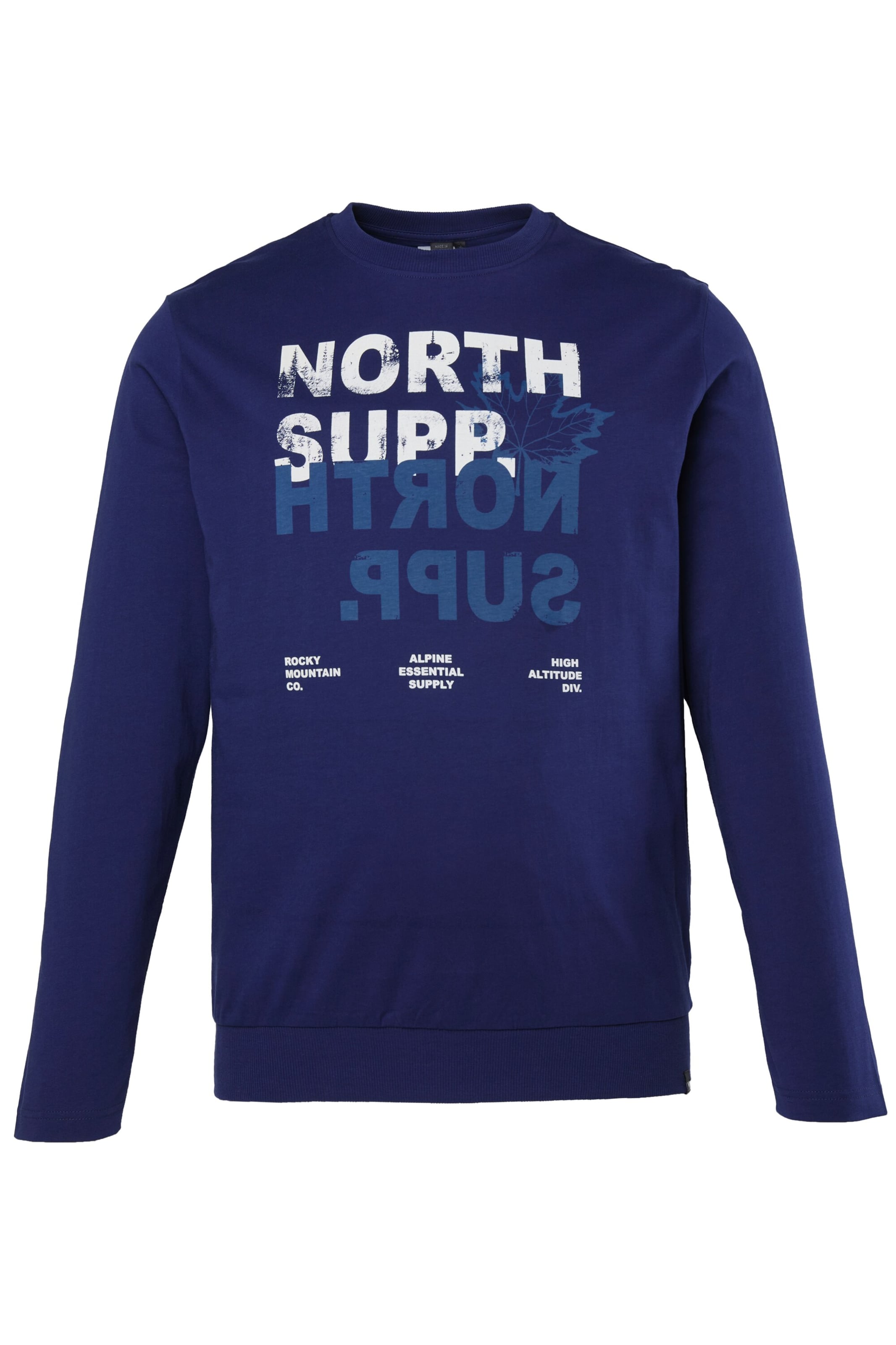 Men Plus Sweatshirt in Blau: Vorderseite