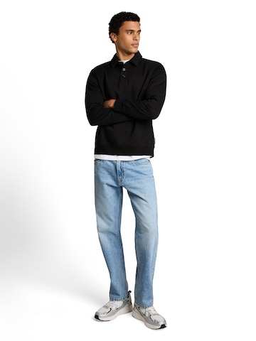 TOM TAILOR DENIM Sweatshirt in Schwarz