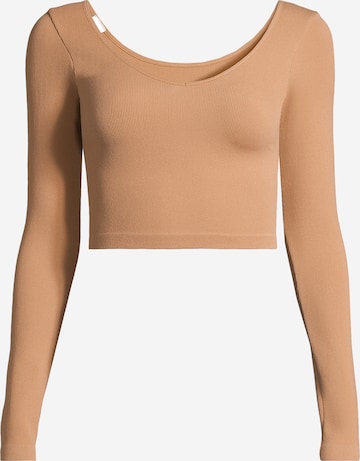 AÉROPOSTALE Футболка в Коричневый: спереди