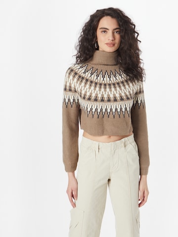 Tally Weijl Sweater in Brown: front