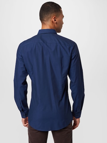 HUGO Regular Fit Hemd 'Etran' in Blau