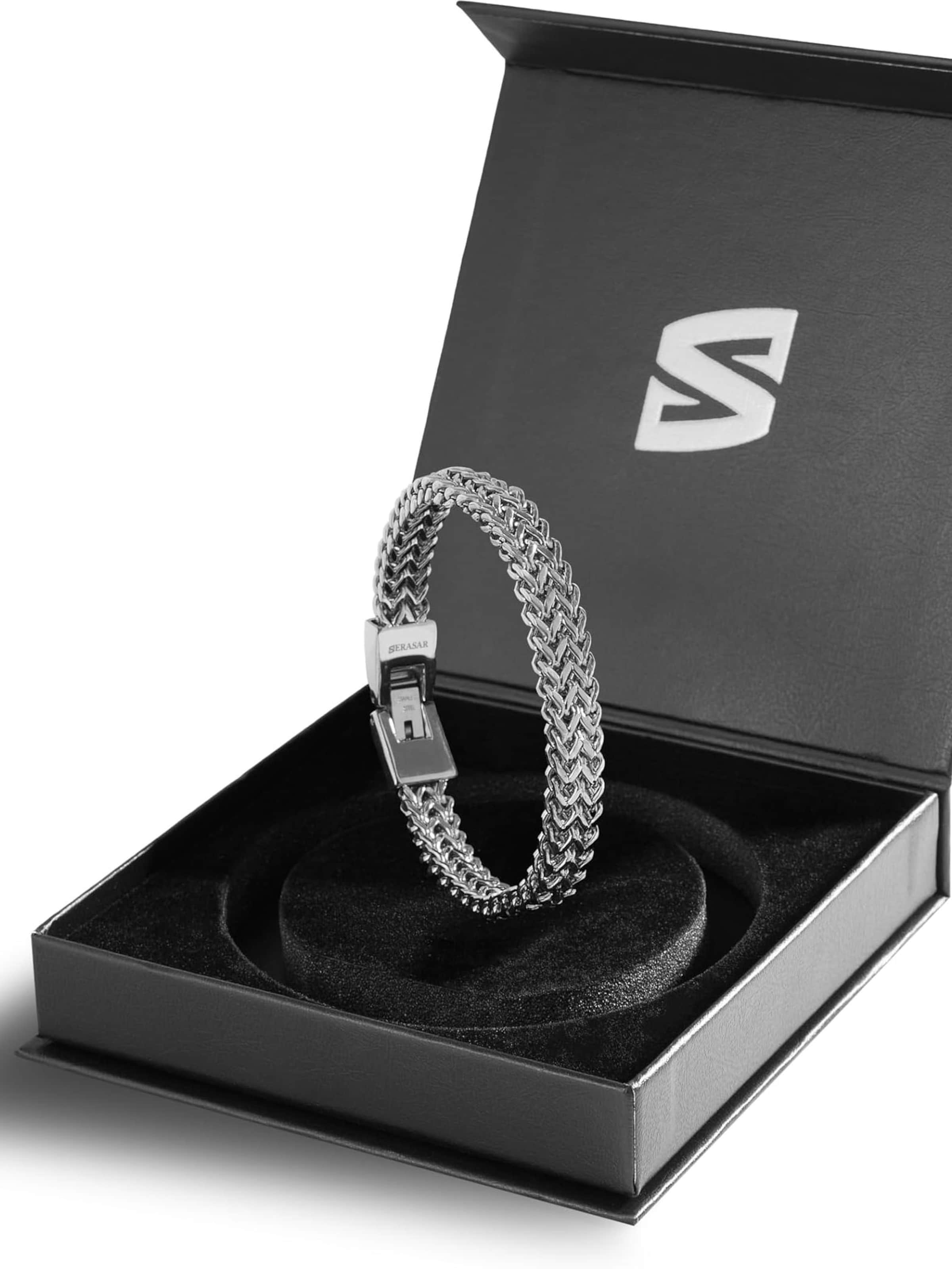 SERASAR Armband 'Edelstahlarmband "Franco"' in Zilver