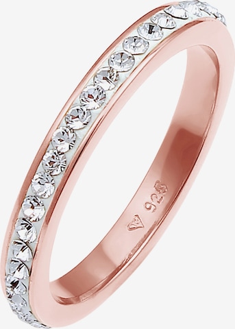 ELLI Ring Bandring, Kristall Ring in Pink: predná strana