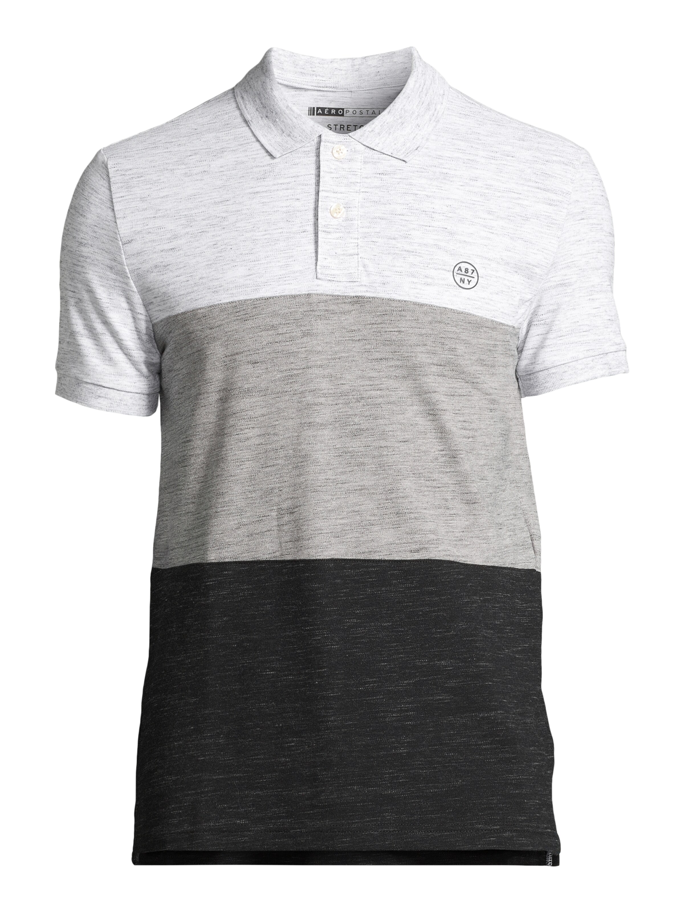 AÉROPOSTALE Paita 'STREAKY' värissä harmaa: etupuoli