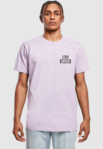 Merchcode T-Shirt 'Lewis Capaldi' in Lila: Vorderseite