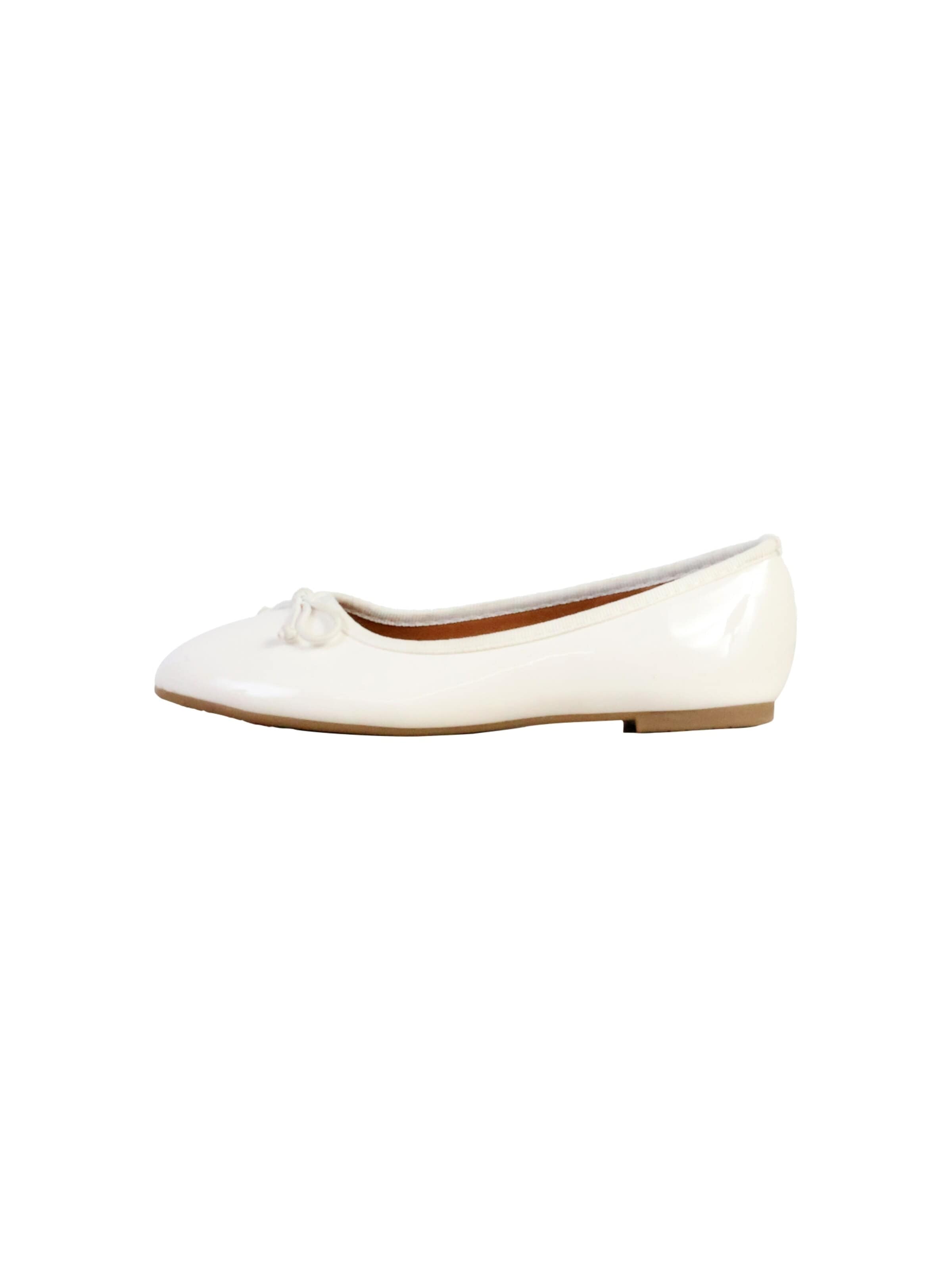 Ballerines POTI PATI en blanc : devant
