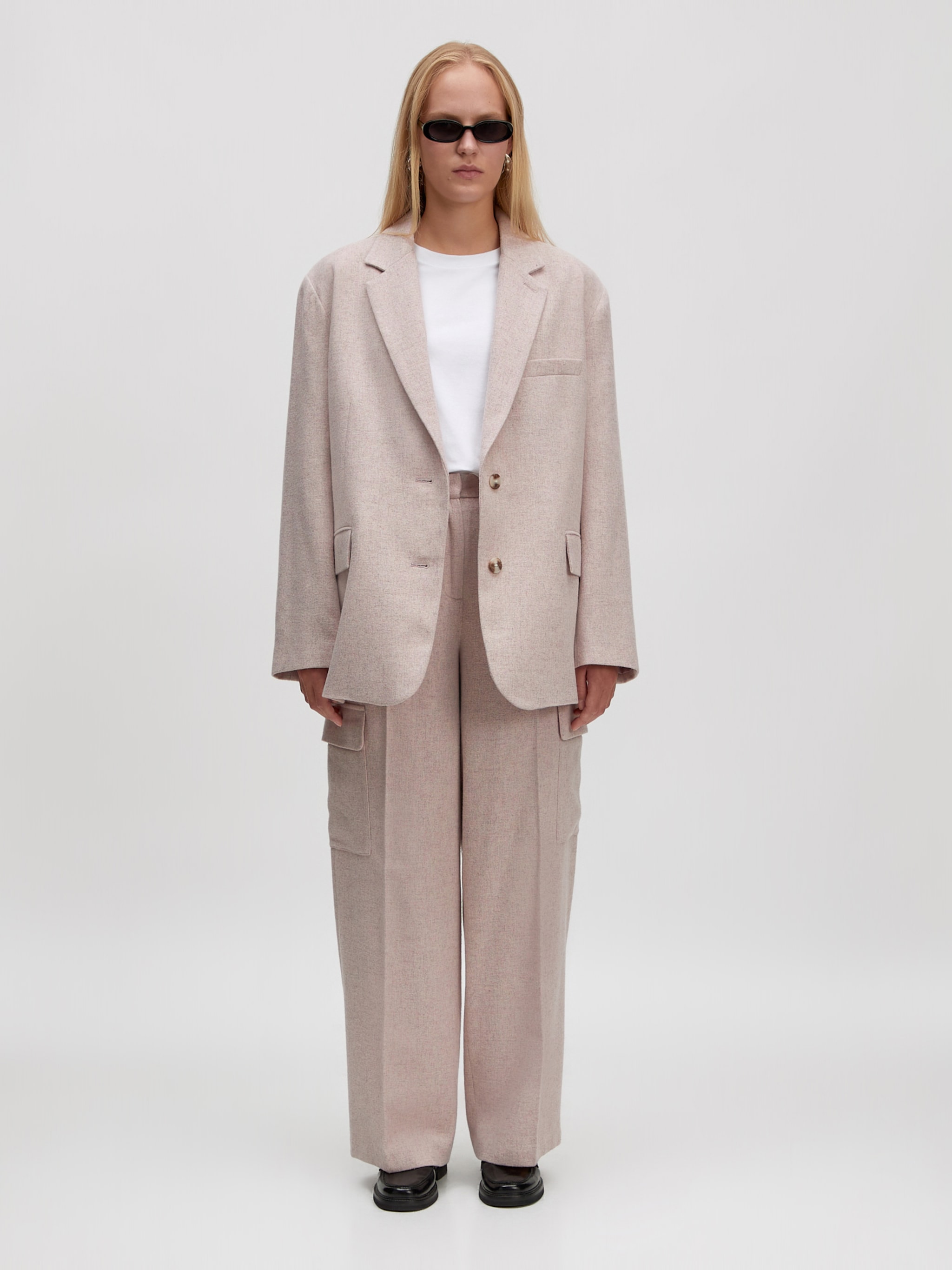 EDITED Producten Broek 'Tjarda Wool' Taupe