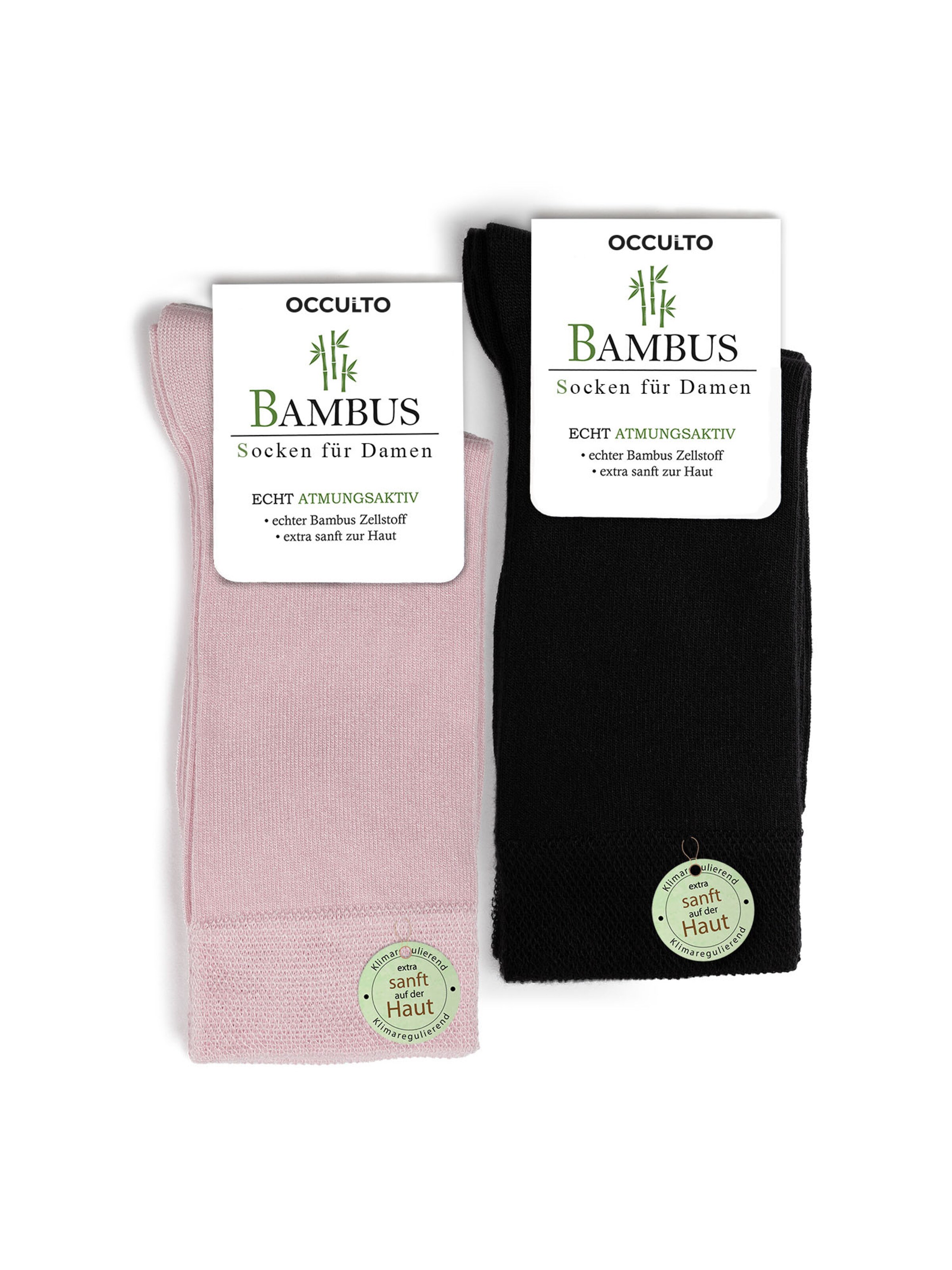 Occulto Socken 'Paulina' in Pink: Vorderseite