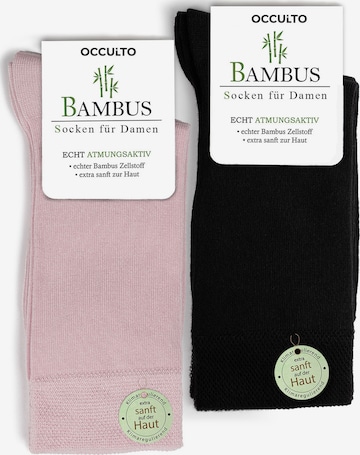Occulto Socken 'Paulina' in Pink: Vorderseite