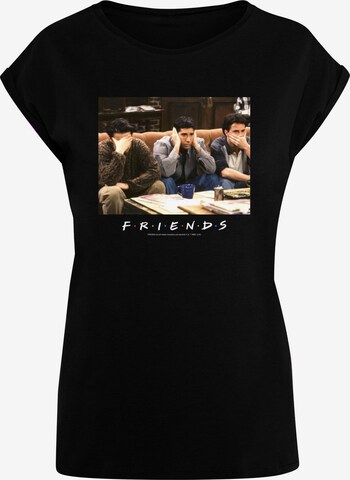 ABSOLUTE CULT Shirt 'Friends - Three Wise Guys' in Zwart: voorkant