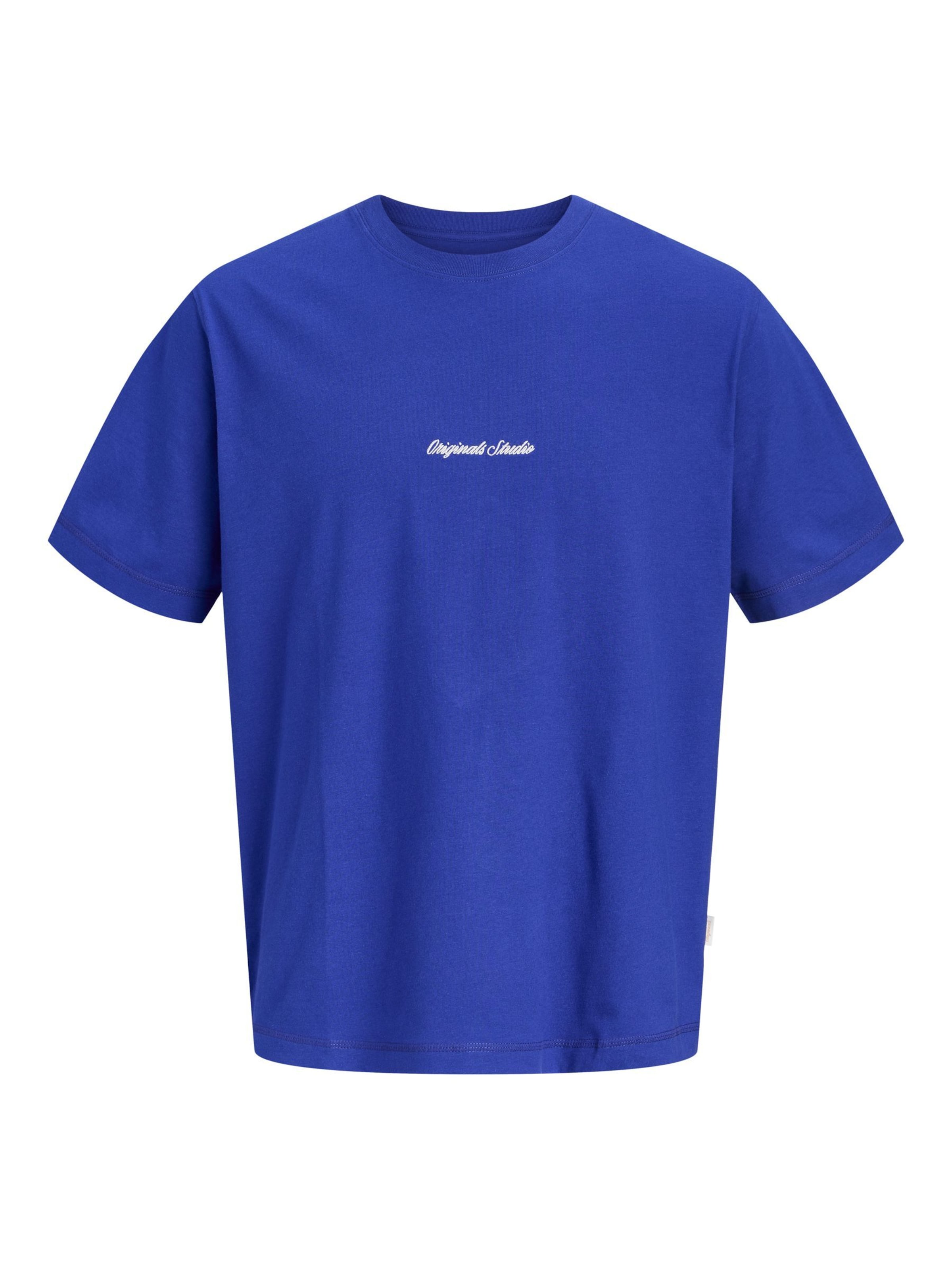 JACK & JONES Camiseta 'JORNorrebro' en azul real / blanco, Vista del producto