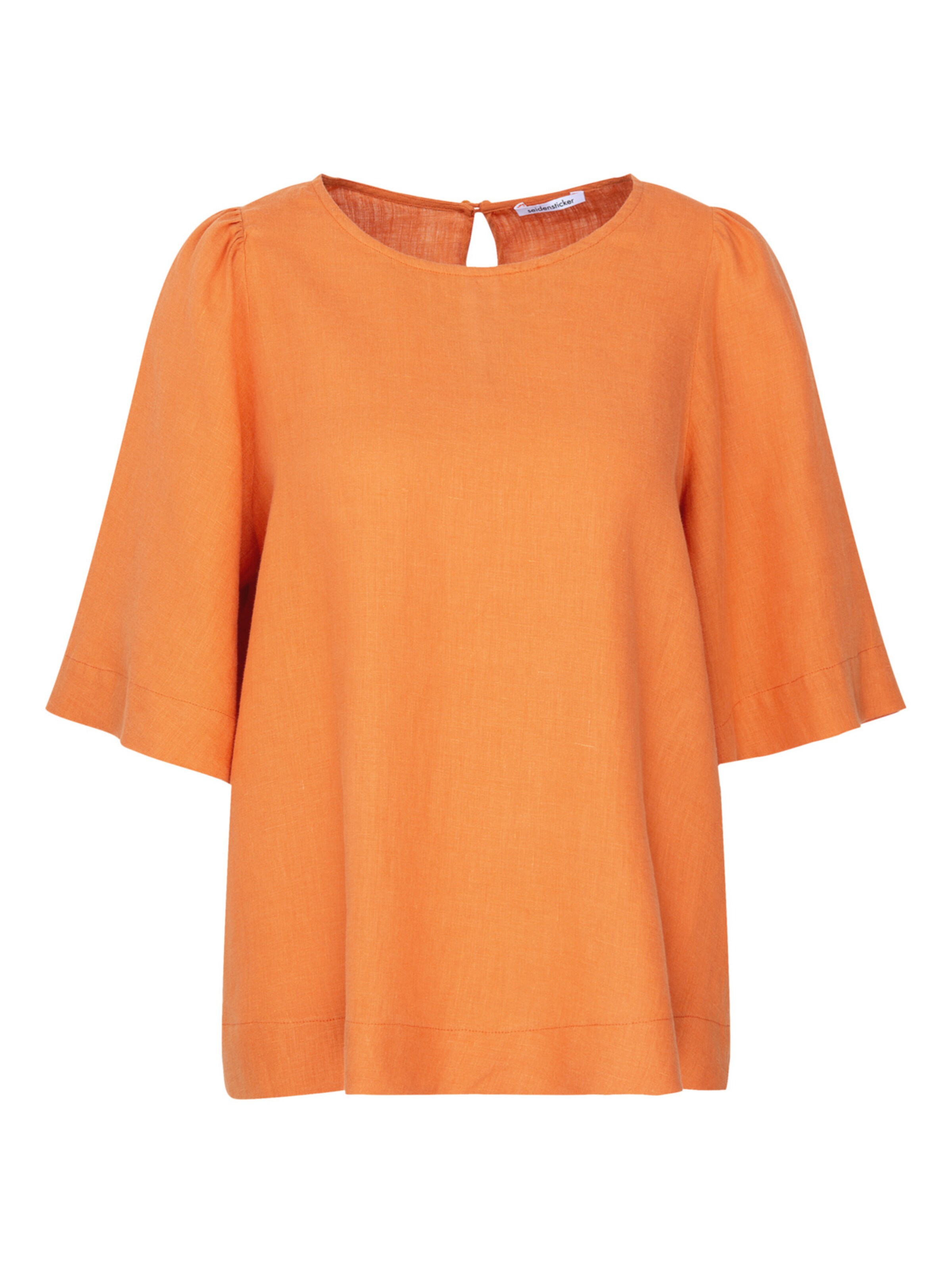 Chemisier 'Schwarze Rose' SEIDENSTICKER en orange : devant