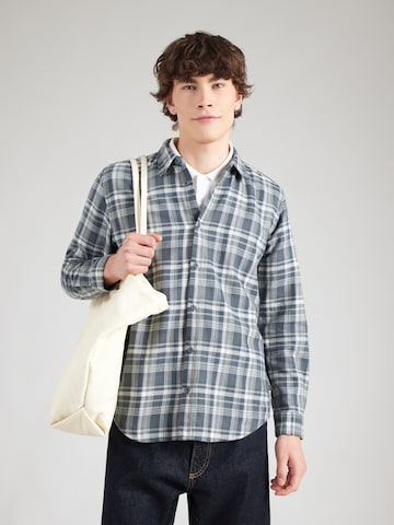 QS Regular fit Πουκάμισο σε μπλε: μπροστά