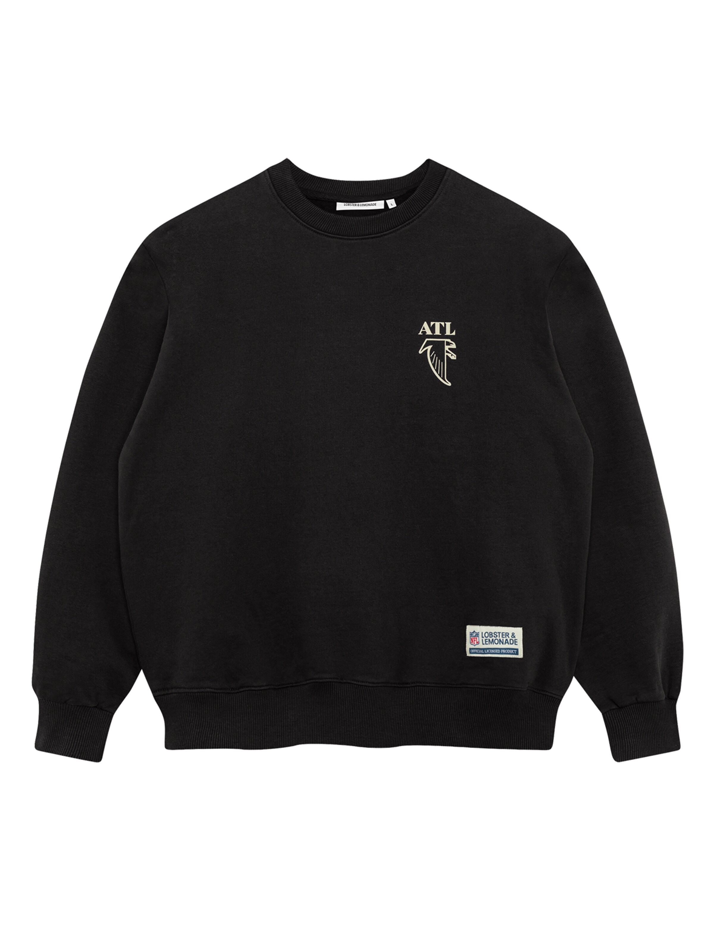 Lobster & Lemonade Pullover 'L&L – NFL Classics Falcons – ’96 Box Sweater black'‌‌‌‌‌ in Schwarz: Vorderseite