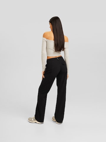 Bershka Regular Cargo Pants in Black