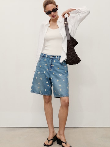 MANGO Loosefit Shorts 'MASSY' in Blau