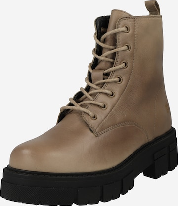 Apple of Eden Lace-Up Ankle Boots 'Castle' in Brown: front