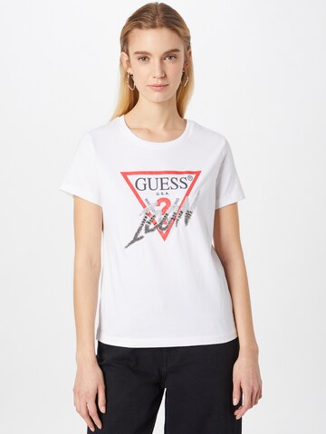 GUESS - Camisa em branco: frente