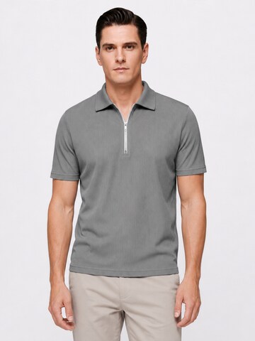 ALLTHEMEN Shirt 'Freiheit' in Grey: front
