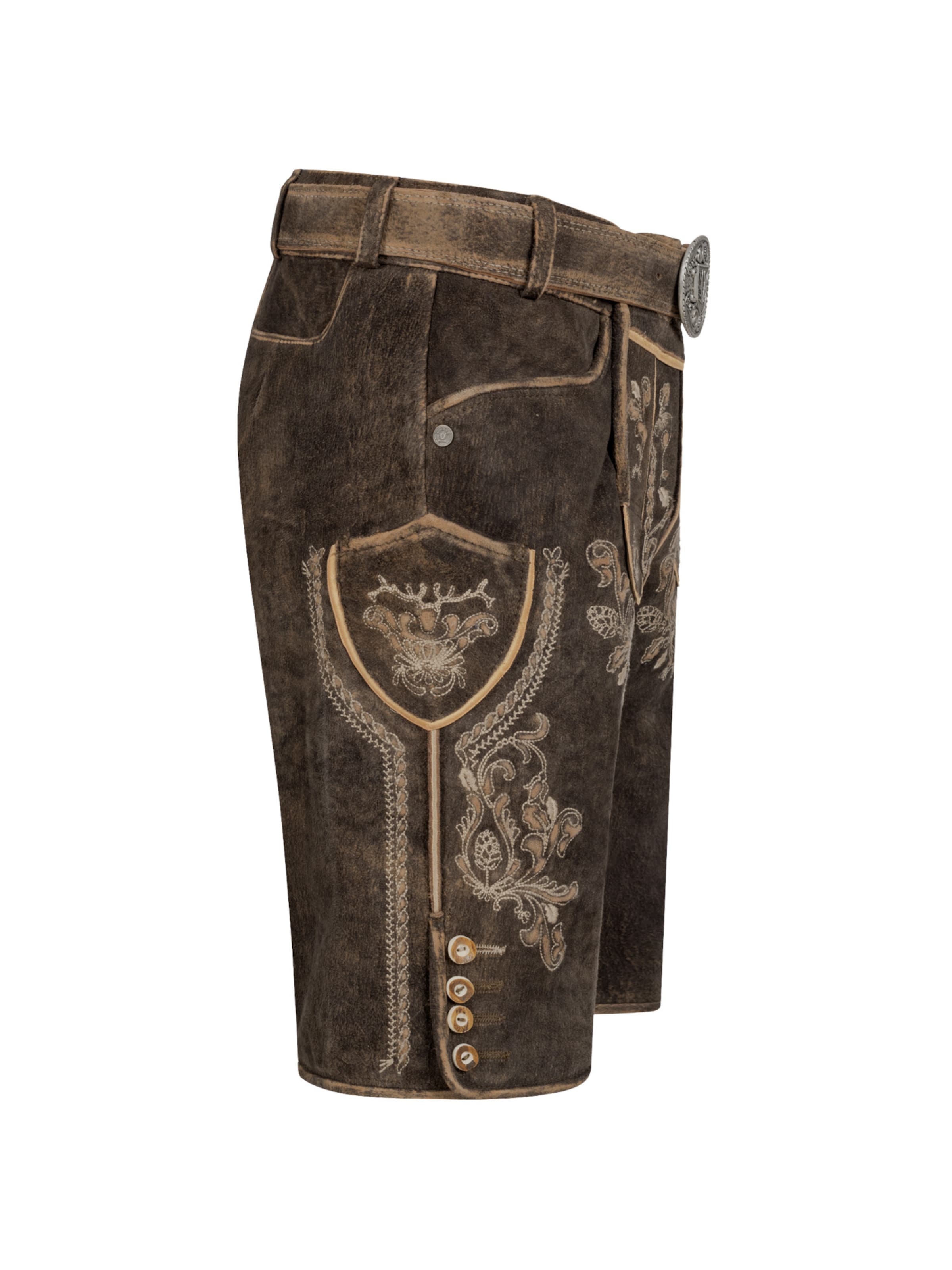 Krüger Buam Regular Trachtenhose 'Antonio ' in Braun