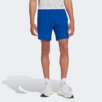ADIDAS SPORTSWEAR Regular Workout Pants in Blue: front