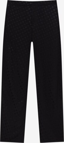 Pull&Bear Regular Pants in Black: front