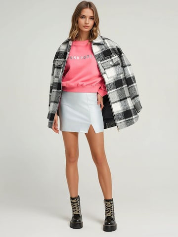 Funky Buddha Spódnica w kolorze srebrny