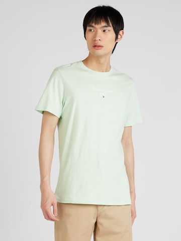 Tommy Jeans Koszulka w kolorze zielony: przód