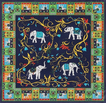 Foulard 'LUCKY ELEPHANT NICKY' di Roeckl in colori misti: frontale