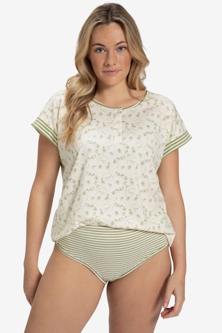 Ulla Popken Pajama Shirt in White: front