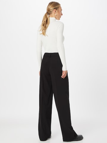 modström Wide leg Pleated Pants 'Anker' in Black