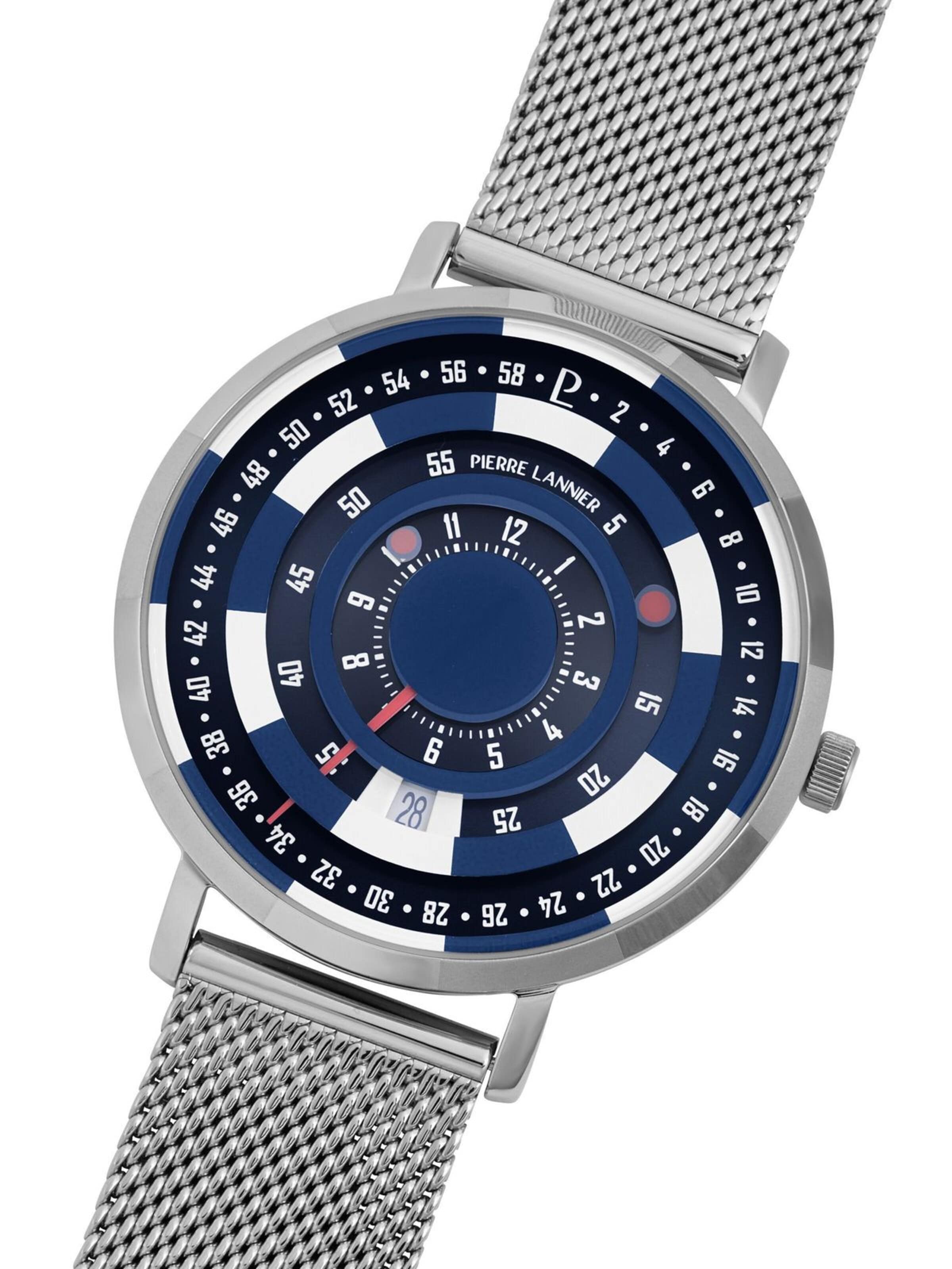 Pierre Lannier Analoog horloge 'Date watch Blackjack' in Blauw